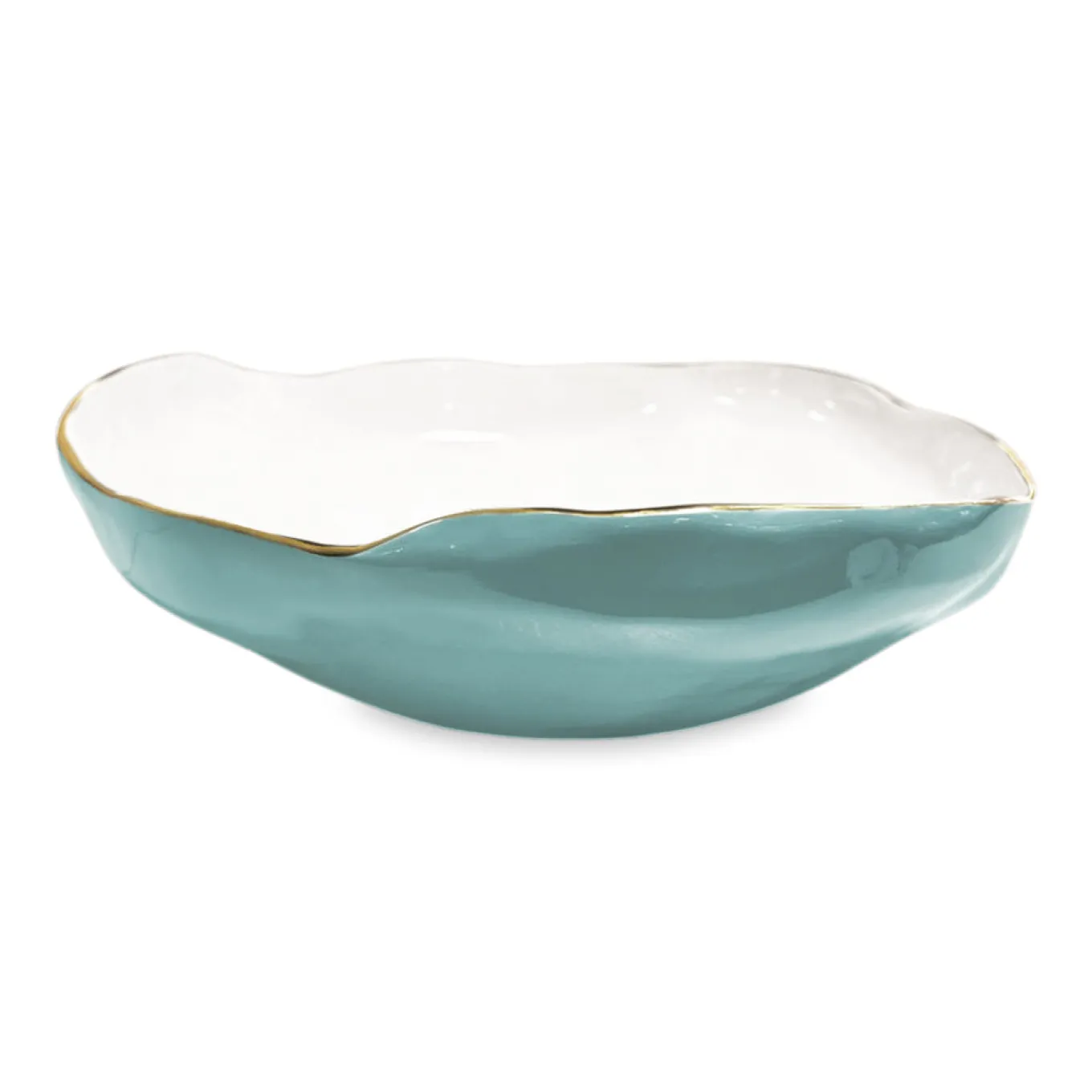 ENCANTO Nuevo Large Bowl (Turquoise and White)