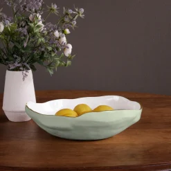 ENCANTO Nuevo Large Bowl (Pistachio and White)