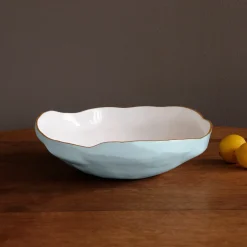 ENCANTO Nuevo Large Bowl (Sky Blue and White)