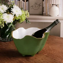ENCANTO Onyx Ice Bucket Leaf Green and White