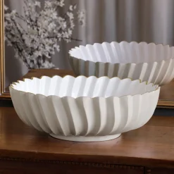 ENCANTO Orlando Large Bowl (Cream and White)