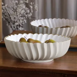 ENCANTO Orlando Large Bowl (Cream and White)