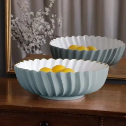 ENCANTO Orlando Large Bowl (Slate and White)