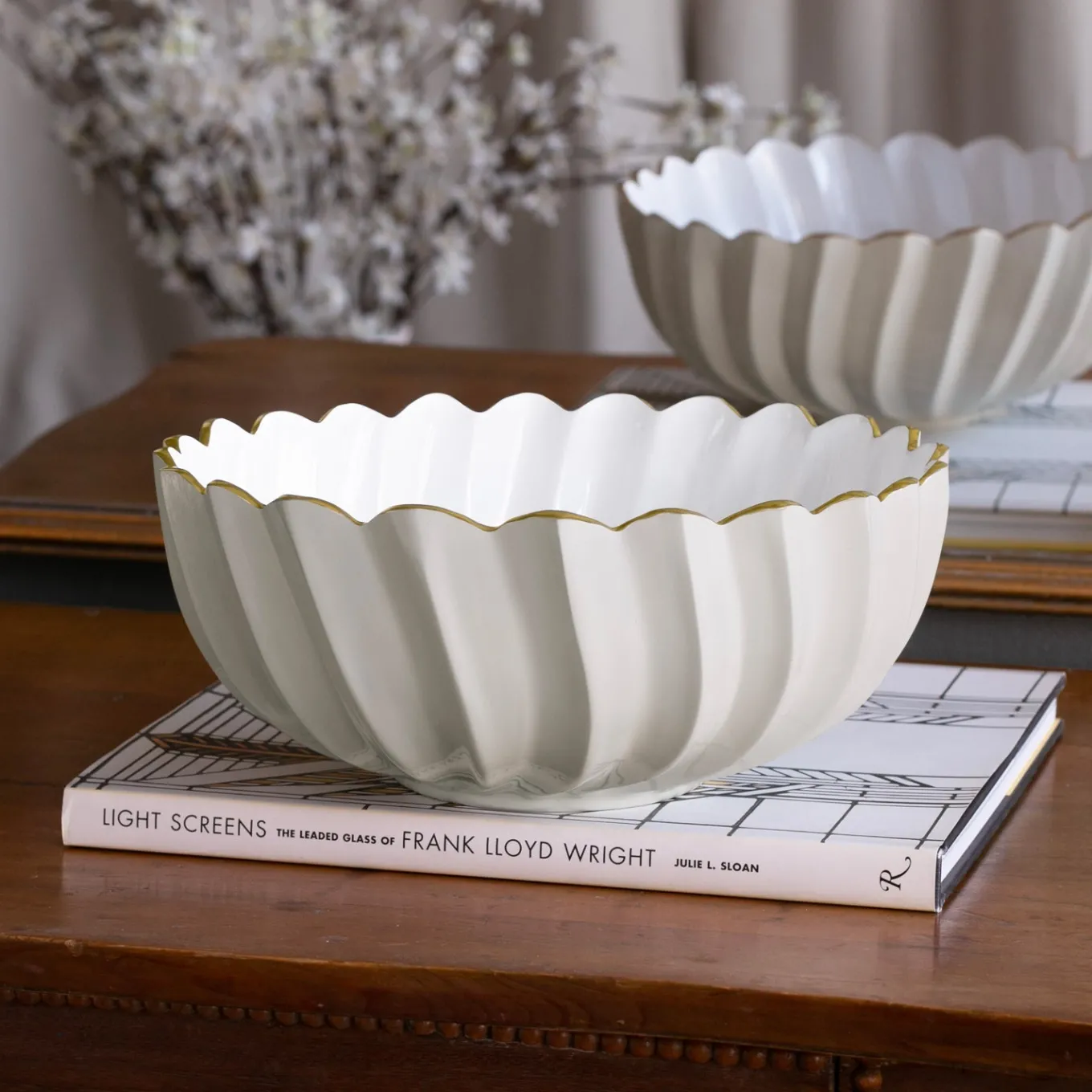 ENCANTO Orlando Medium Bowl (Cream and White)