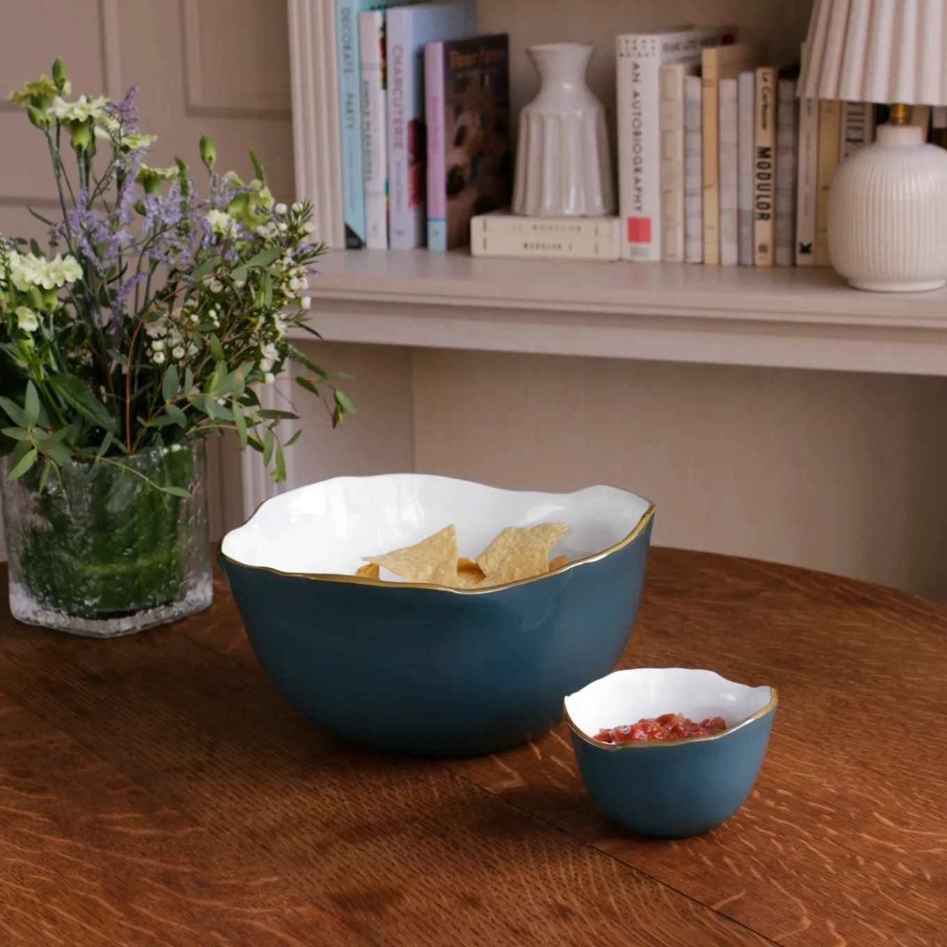 ENCANTO Osaka Large Bowl Midnight & White