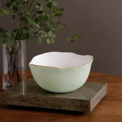 ENCANTO Osaka Large Bowl (Pistachio and White)