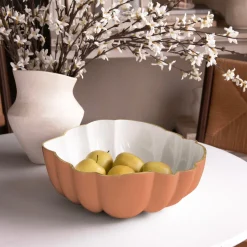 ENCANTO Rita Medium Bowl (Cayenne and White)