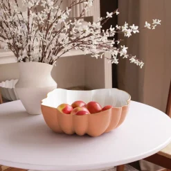 ENCANTO Rita Medium Bowl (Cayenne and White)