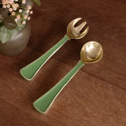 ENCANTO Soho Salad Servers Leaf Green