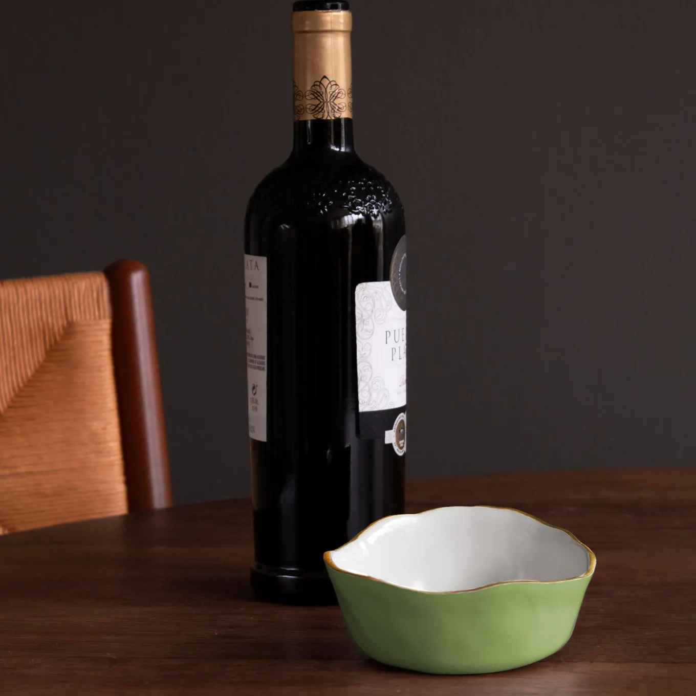 ENCANTO Soho Wine Coaster (Green and White)