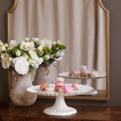 ENCANTO Vienna Pedestal Cake Plate (Cream and White)