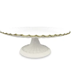 ENCANTO Vienna Pedestal Cake Plate (Cream and White)