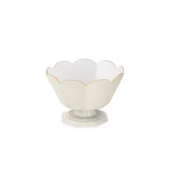 ENCANTO Vintage Faceted Pedestal Cream and White