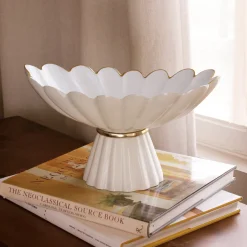 ENCANTO Vintage Hermes Pedestal Cream and White