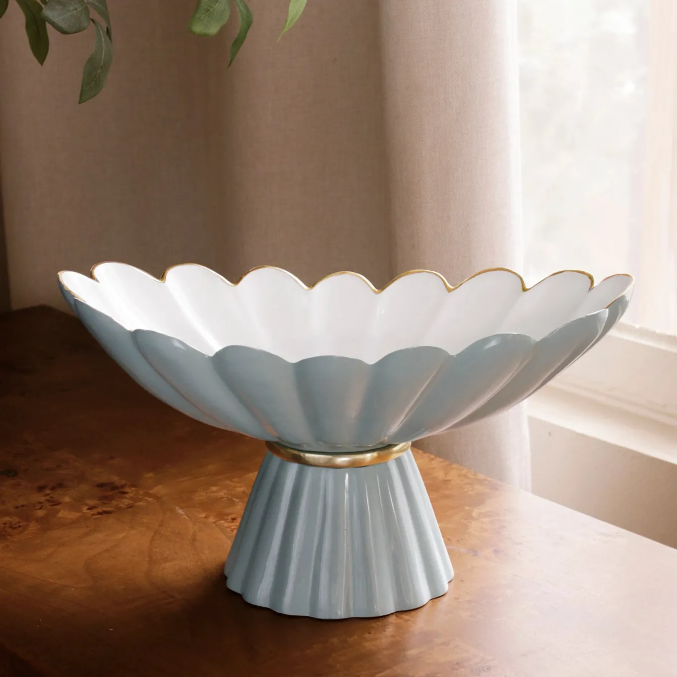 ENCANTO Vintage Hermes Pedestal Slate and White