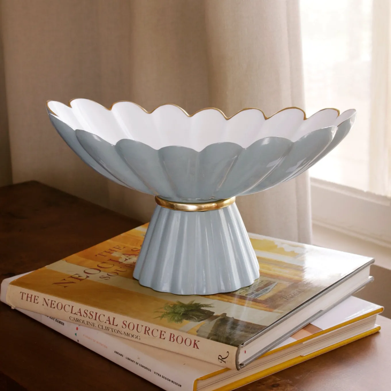 ENCANTO Vintage Hermes Pedestal Slate and White