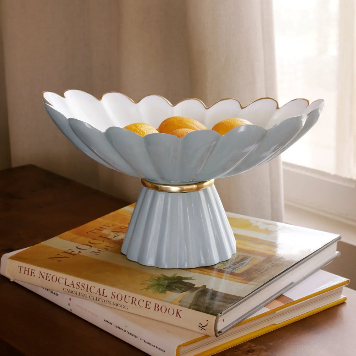 ENCANTO Vintage Hermes Pedestal Slate and White