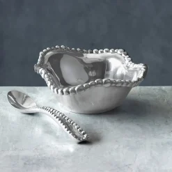 GIFTABLES Organic Pearl Petit Bowl with Spoon