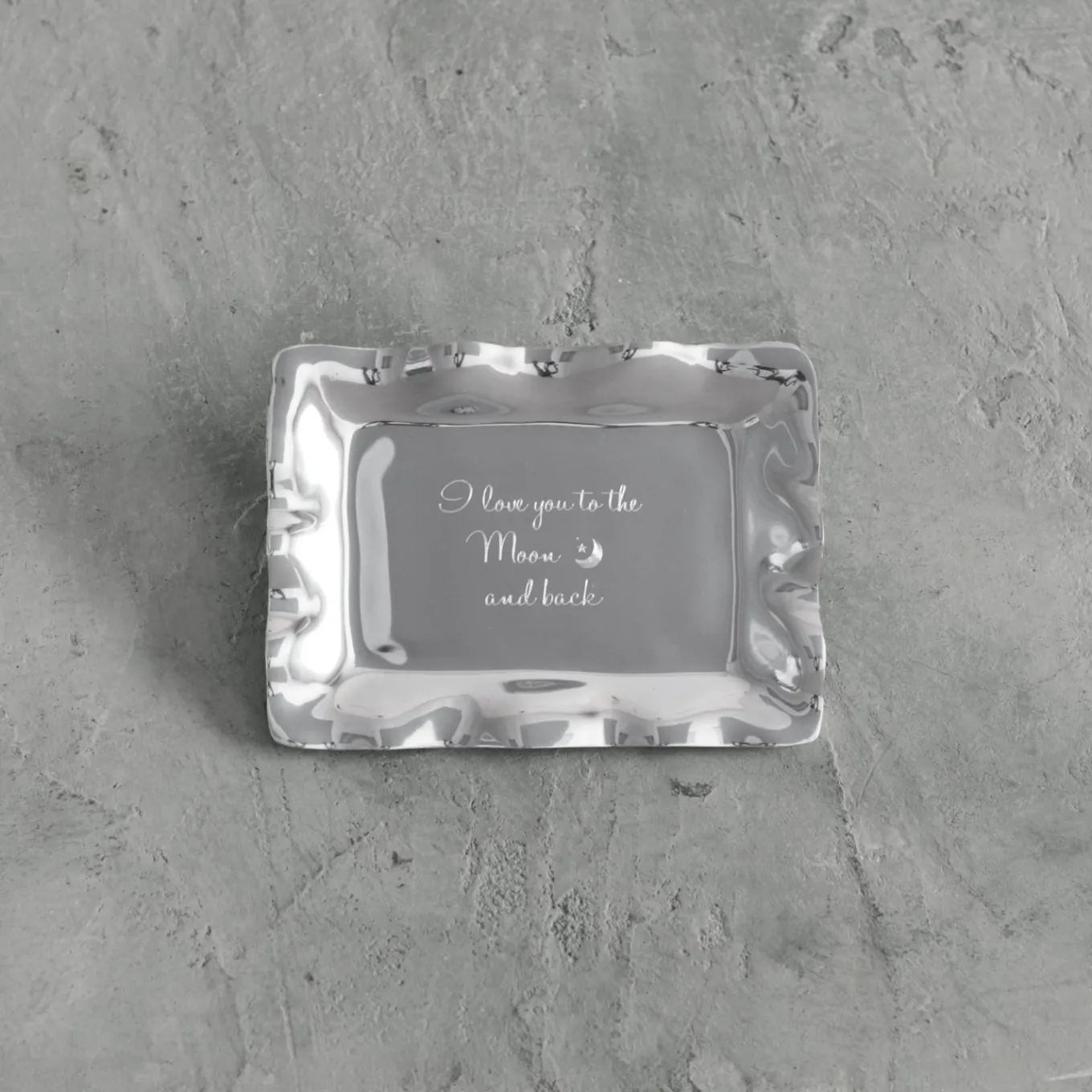 GIFTABLES Vento Engraved Tray "Love you to Moon back"