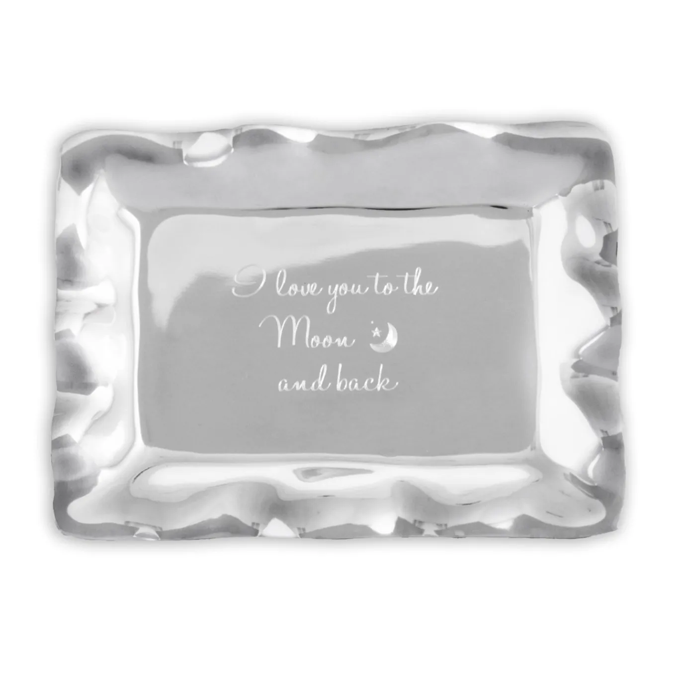 GIFTABLES Vento Engraved Tray "Love you to Moon back"