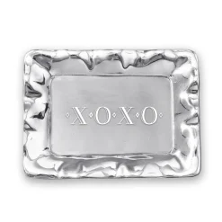 GIFTABLES Vento Rectangular Engraved Tray- XOXO