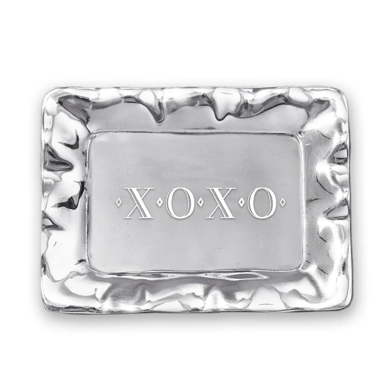 GIFTABLES Vento Rectangular Engraved Tray- XOXO