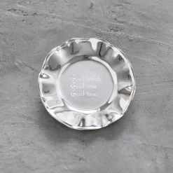 GIFTABLES Vento Wine Plate "Good friends, Good wine, Good times"