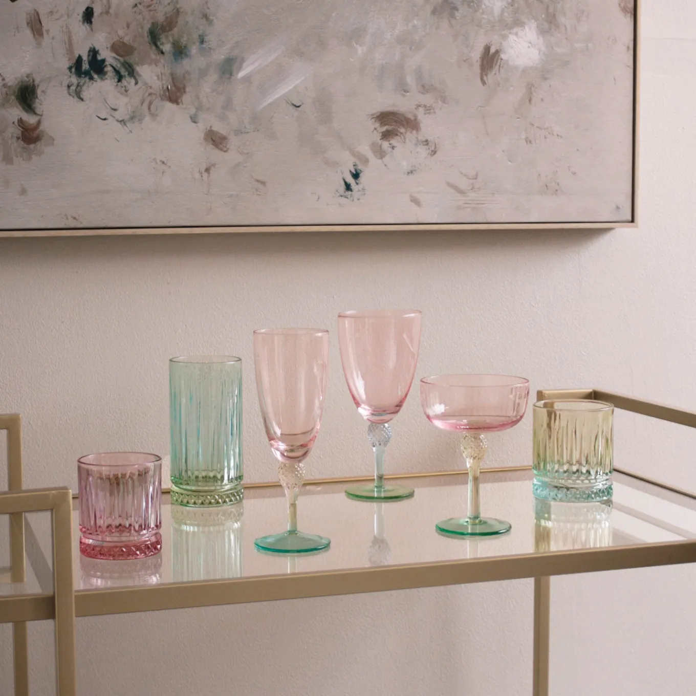 GLASS Aquarelle Shot Glass Set of 4 (Multi)