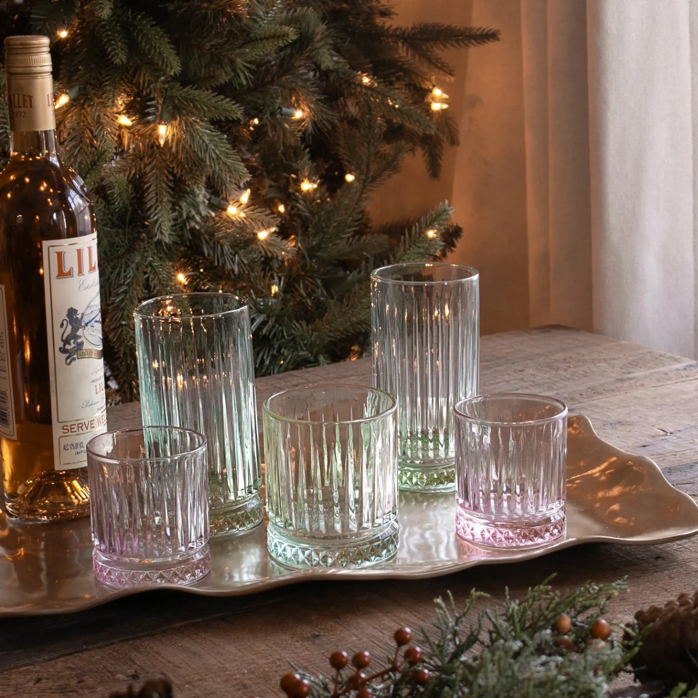 GLASS Aquarelle Shot Glass Set of 4 (Multi)