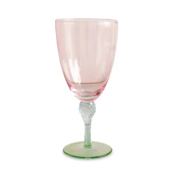 GLASS Aquarelle Wine (or All Purpose) Glass Set of 4 (Multi)