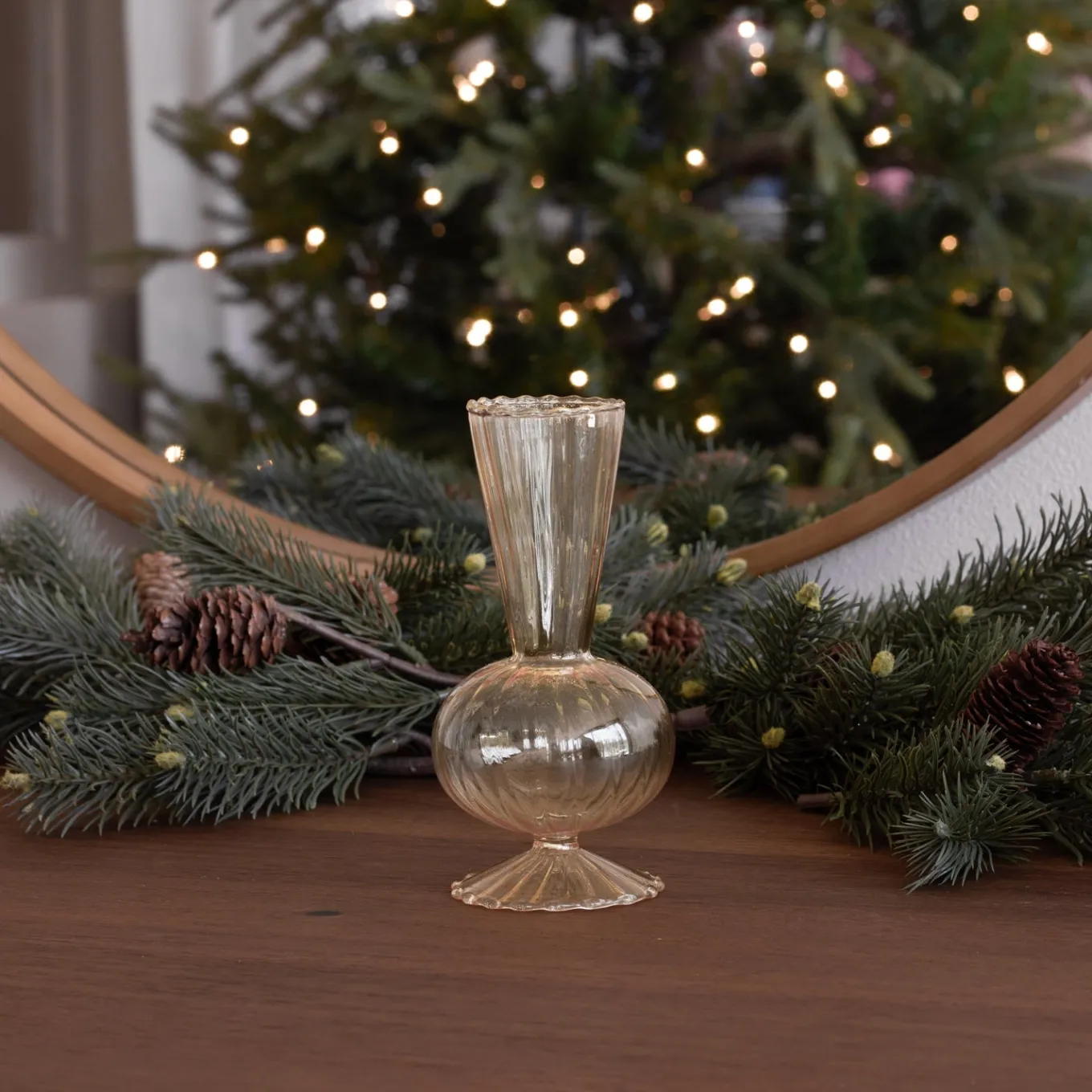 GLASS Cambridge Beth 6" Bud Vase Set of 2 (Champagne)