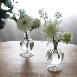GLASS Cambridge Ella 7" Bud Vase Set of 2 (Clear)