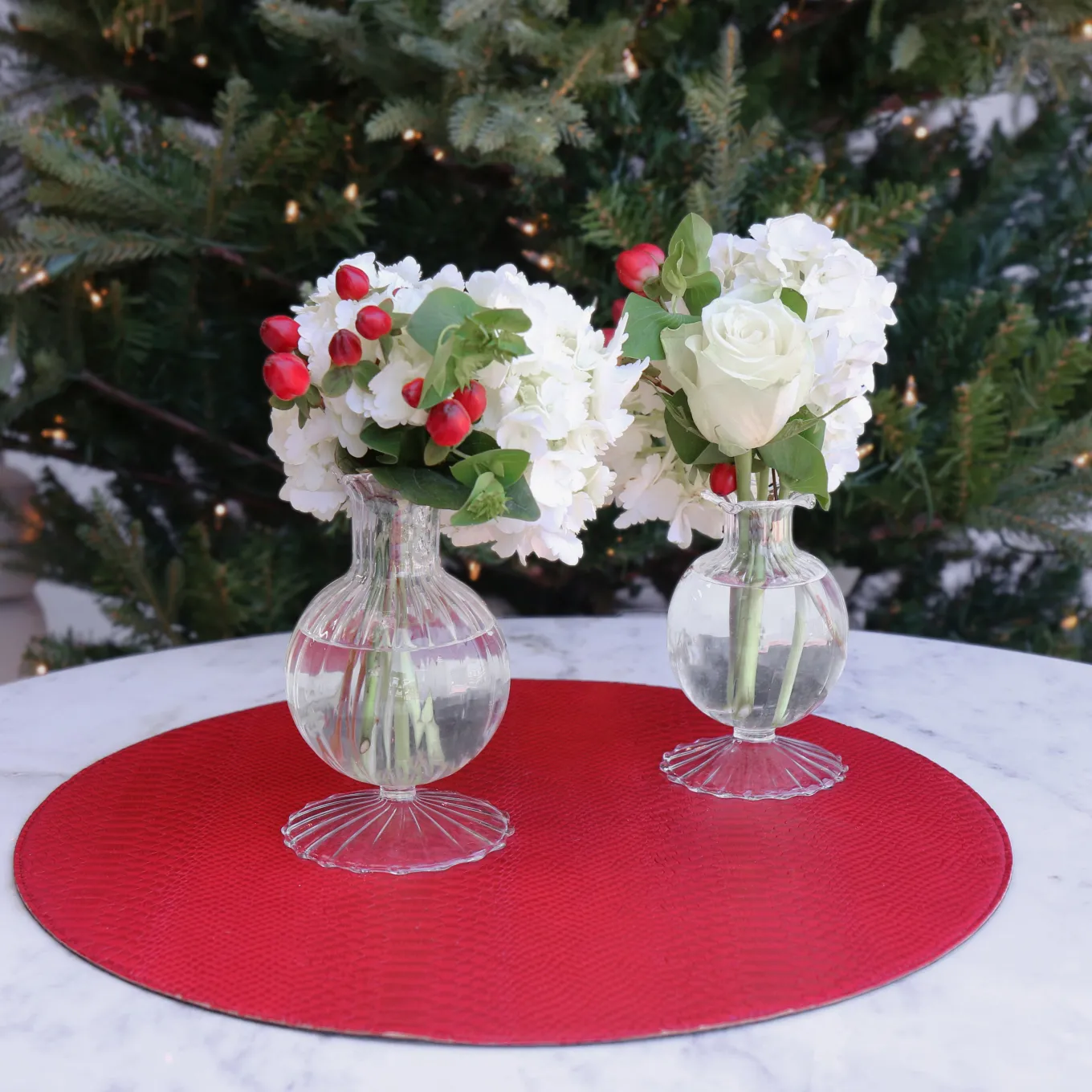 GLASS Cambridge Ella 7" Bud Vase Set of 2 (Clear)