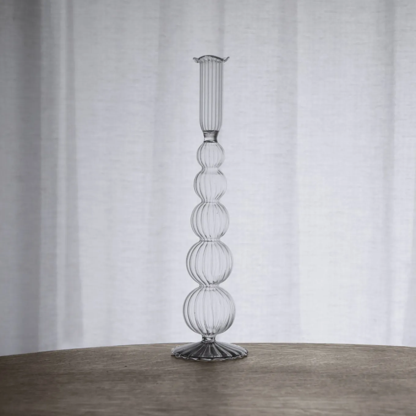 GLASS Cambridge Olivia 12" Candlestick Holder Set of 2 (Clear)