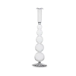 GLASS Cambridge Olivia 12" Candlestick Holder Set of 2 (Clear)