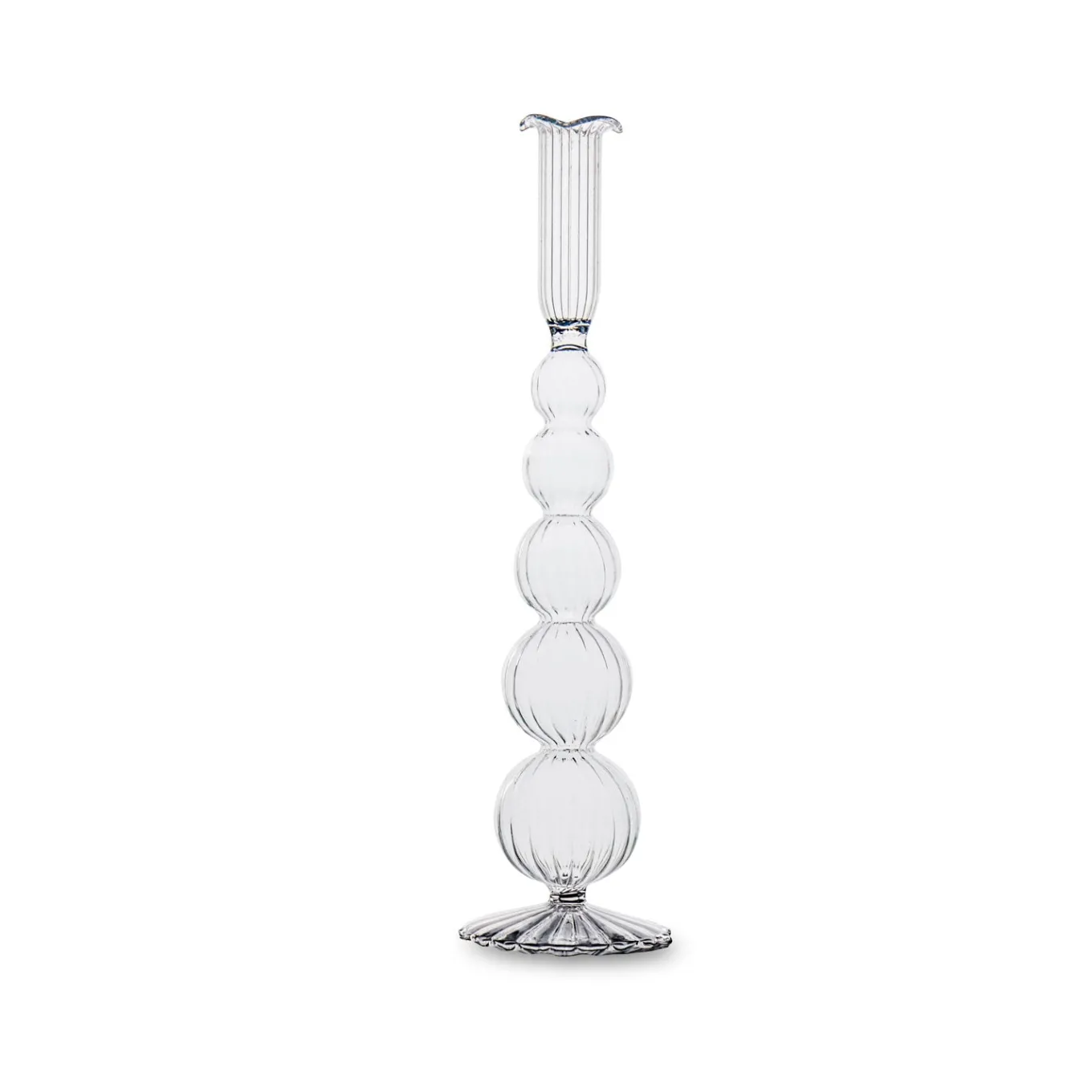 GLASS Cambridge Olivia 12" Candlestick Holder Set of 2 (Clear)