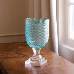 GLASS Eclat Small Hurricane Pale Blue & Clear
