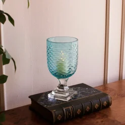 GLASS Eclat Small Hurricane Pale Blue & Clear