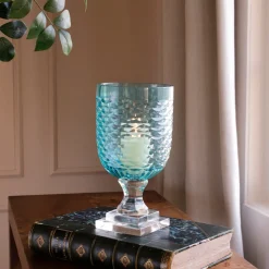 GLASS Eclat Small Hurricane Pale Blue & Clear