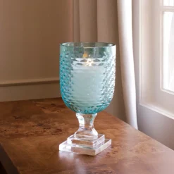 GLASS Eclat Small Hurricane Pale Blue & Clear
