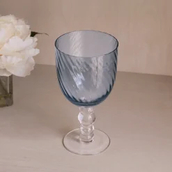 GLASS French Swirl All Purpose Set of 4 (Blue)