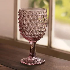GLASS Hobnail All Purpose Set of 4 (Light Purple)
