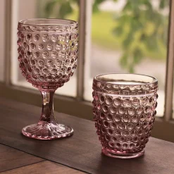 GLASS Hobnail Double Old Fashioned Set of 4 (Light Purple)