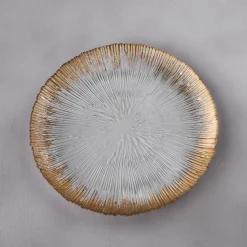 GLASS Radiant Charger Plate (Clear and Gold)