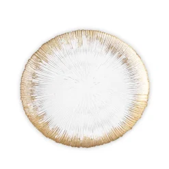 GLASS Radiant Charger Plate (Clear and Gold)