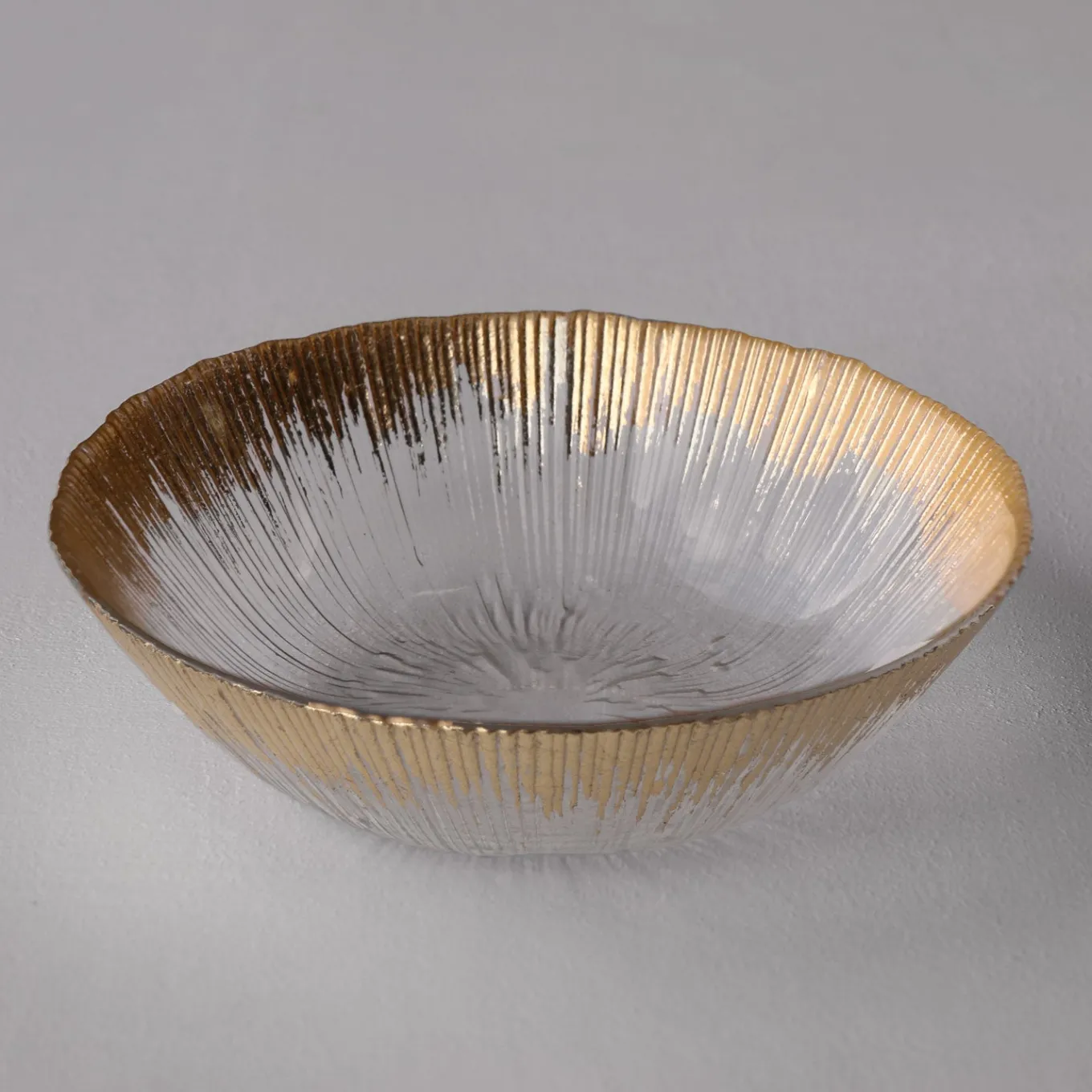 GLASS Radiant Small Bowl (Clear and Gold)