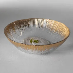 GLASS Radiant Small Bowl (Clear and Gold)