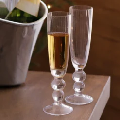 GLASS Venice Champagne Flute Set of 4 (Clear)