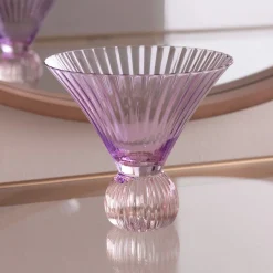 GLASS Venice Martini Set of 4 (Violet and Pink)