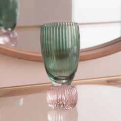 GLASS Venice Shot Glass Set of 4 (Green and Lavender)